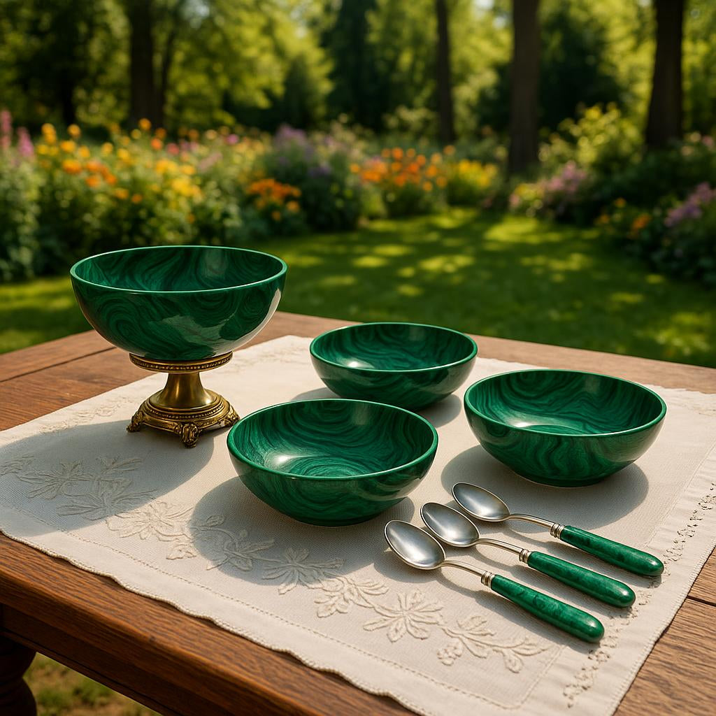 Malachite bowl 6"